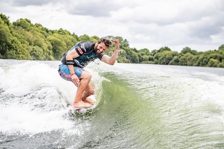 Matt Crowhurst at the 2022 Malibu Boats UK Wakeboard And Wakesurf Nationals